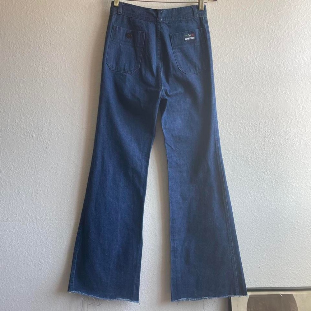 Vintage 1970s Denim Cotton Bell Bottom Seafares